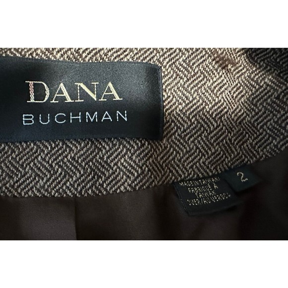 Dana Buchman Brown Skirt Set with Black Leaf Accents - Picture 9 of 11
